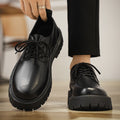 Men's leather derby shoes - business casual, spring collection, chunky sole, height increasing, trendy & comfortable