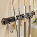 Suction cup mop holder hook punch-free bathroom wall-mounted mop clip broom storage rack rag storage fixed rack