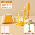 Battle bear [mango yellow] portable bottle brush set + bottle cleaner