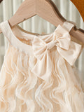 summer cross-border e-commerce 3d mesh wave patchwork a-line princess dress