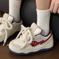 American chunky sole loafers for women, 2026 spring/autumn new arrivals, trendy & unique, retro student style, breathable athletic platform shoes