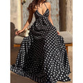 Amazon  summer new arrival: printed beach vacation style v-neck halter backless tie-up dress for women