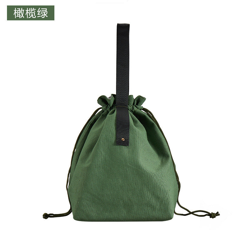 Lunch box thermal insulation bento meal bag bundle mouth portable student lunch box bag office workers bring rice light and small lunch bag