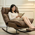 Rocking chair recliner - adult size, fully reclining, suitable for lounging and sleeping - balcony single seater leisure chair, living room nap sofa, lazy rocking chair - direct from the manufacturer