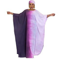 supply new arrivalfrenchretro gentle gradient long skirt looseslimming lookplus sizedress + headscarf special price