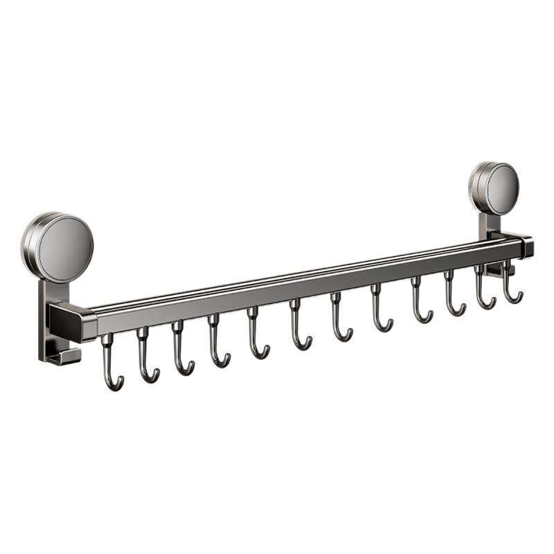 Suction cup kitchen storage rack hook hanging rod punch-free spatula spoon knife all-in-one hanging rack wall-mounted storage rack
