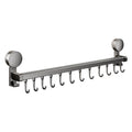 Suction cup kitchen storage rack hook hanging rod punch-free spatula spoon knife all-in-one hanging rack wall-mounted storage rack