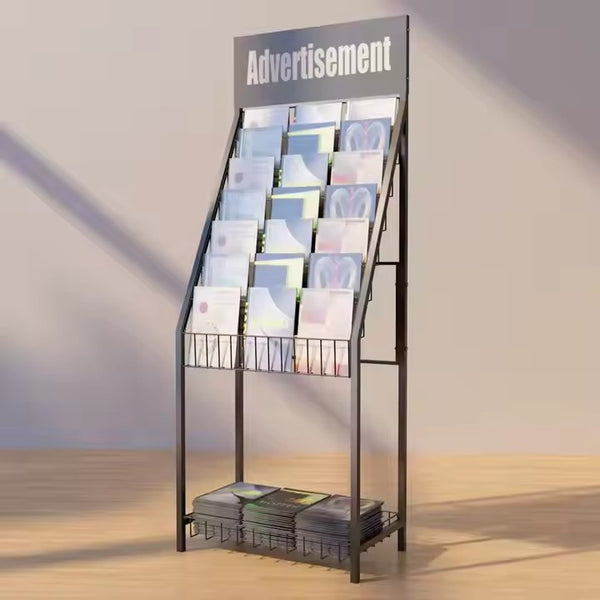 Source Factory Bookstore Shelf Comic Brochure Poster Magazine Postcard Metal Display Stand