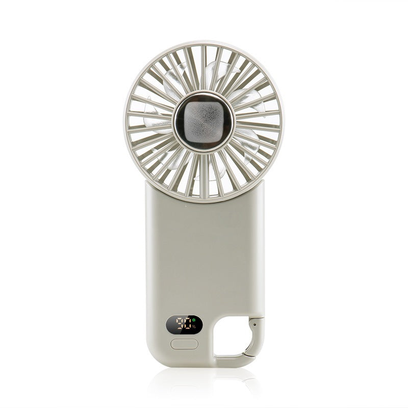 26 cross-border new portable fan semiconductor cold compress desktop stand light sound outdoor high wind handheld small fan