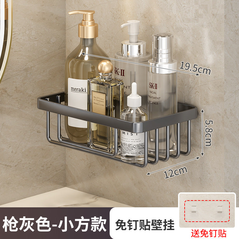 Cross-border non-punching bathroom storage rack set bathroom wrought iron wall-mounted rack wash storage