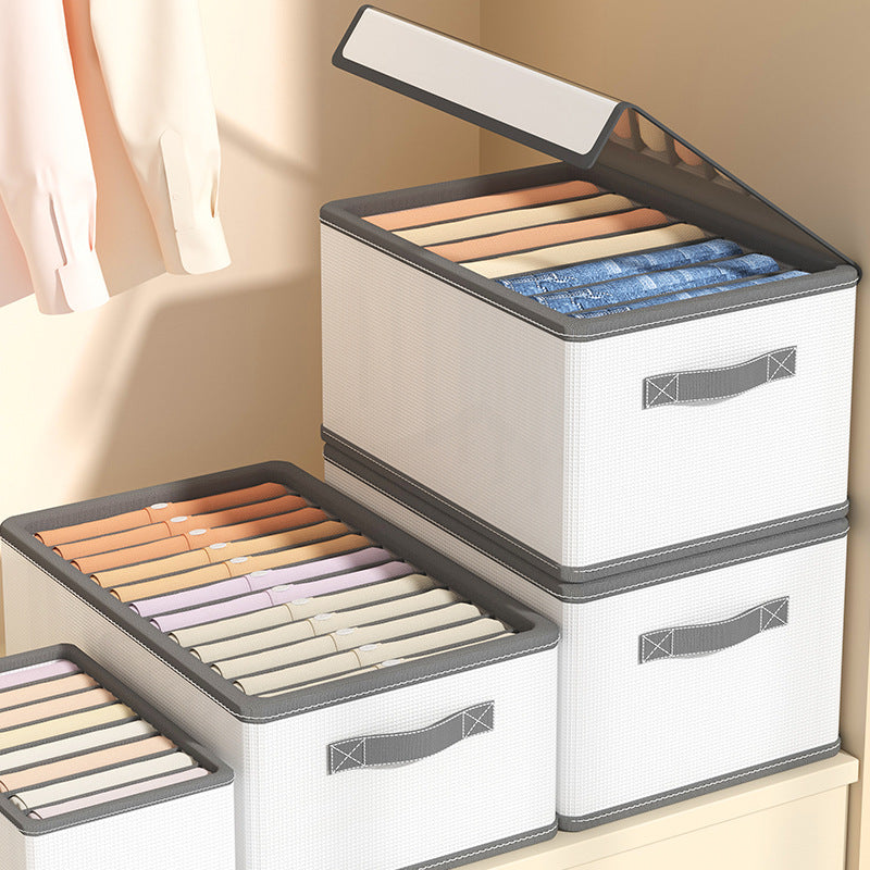 Pants, clothes storage artifacts, household wardrobes, layered compartment boxes, sorting compartment boxes for clothes