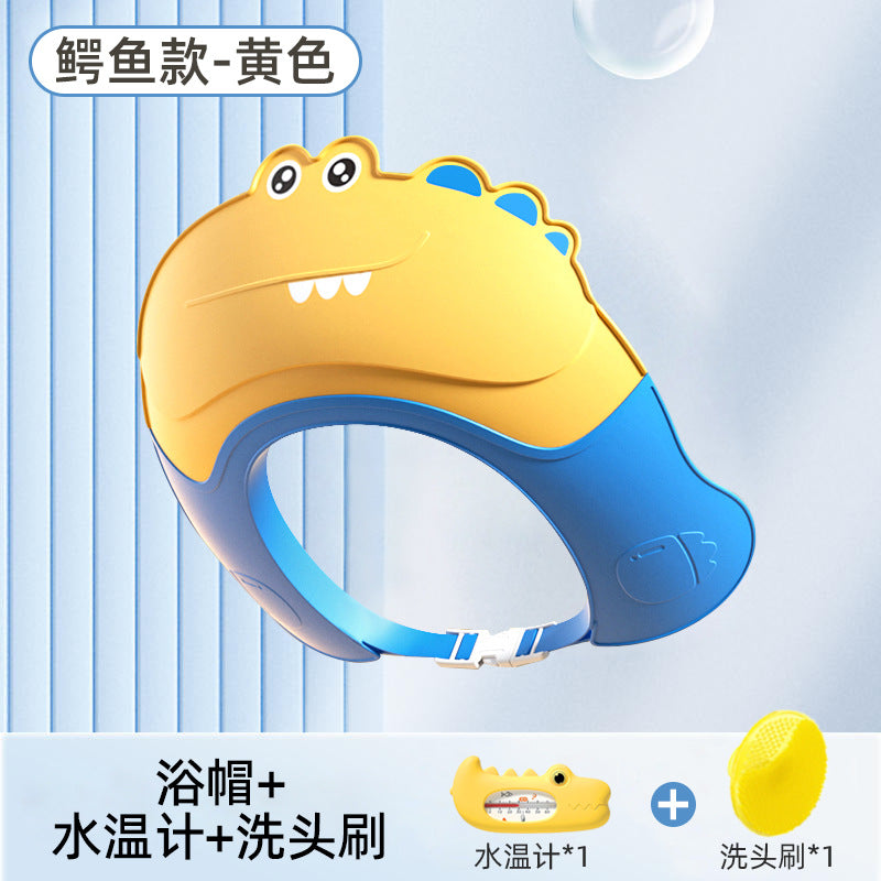 Baby hair washing cape - waterproof shampoo cap for kids, ear protection, infant bathing, and childproof hair washing