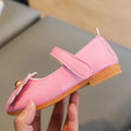 New girls' leather shoes - spring/autumn princess style, kids' spring single shoes, girls' shoes with bows, soft sole baby shoes, cute