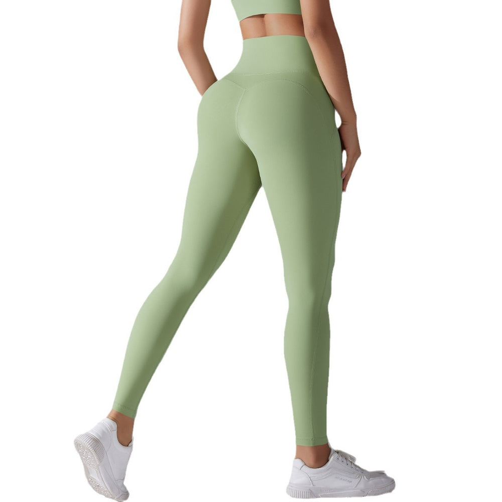 New arrival free underwear without embarrassing lines high waist tight nude nine-point pants sports running fitness high elastic yoga pants