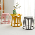 Scandinavian round living room side table hollow set stool plastic for home small table spare stool casualpopular small stackable