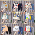 Boys' cool & stylish sweatshirt set for autumn/winter  - new trendy kids' clothing for baby boys, perfect for making a statement on the street, suitable for young children and middle-sized kids, summer wear