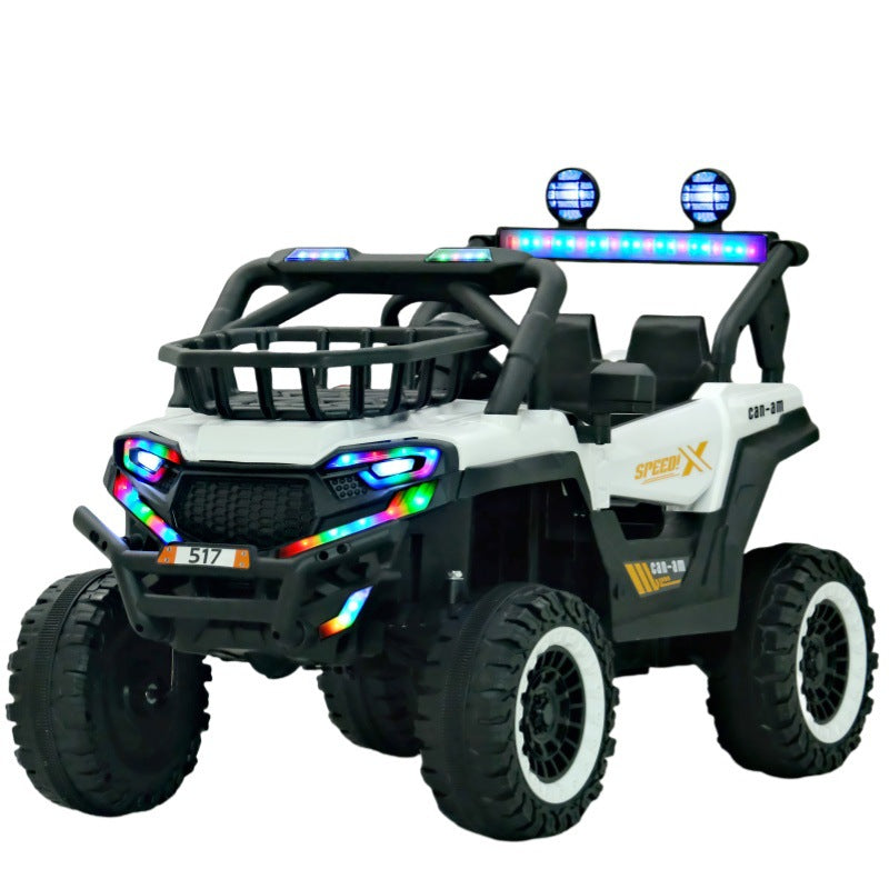 New children's electric car four-wheeled off-road vehicle large seated baby boy and girl toy remote control electric car