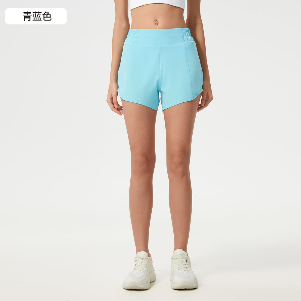 Loose quick-drying sports shorts for women summer lined running training fitness pants high waist yoga shorts d25004