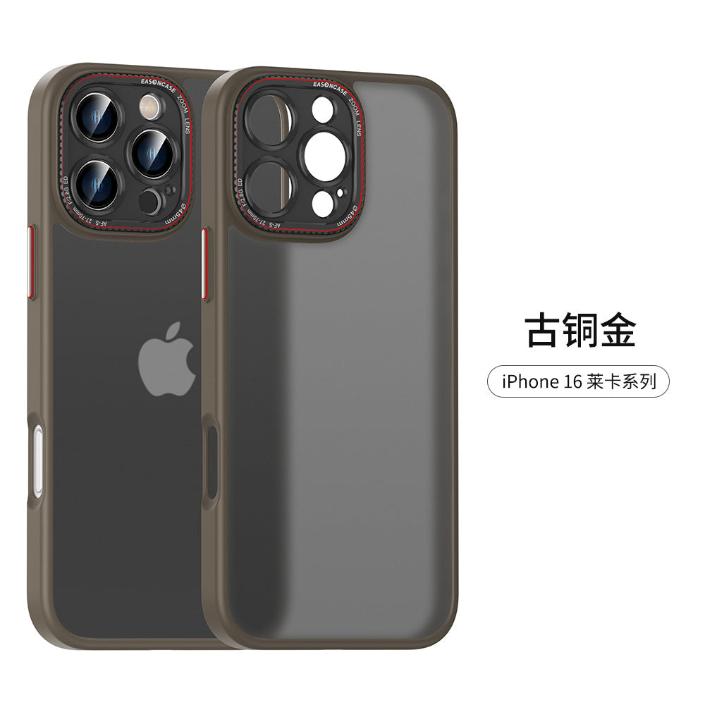 New skin-feeling matte suitable for apple 17 mobile phone case iphone14 leica metal lens ring 16 all-inclusive sheath