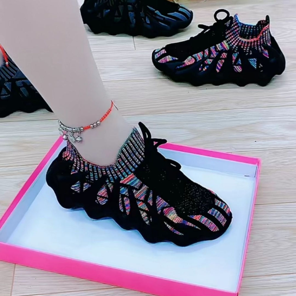 Octopus socks flying woven sneakers for women 2025 summernew arrivalk-style breathable coconut mesh foot cover women's shoes trendy