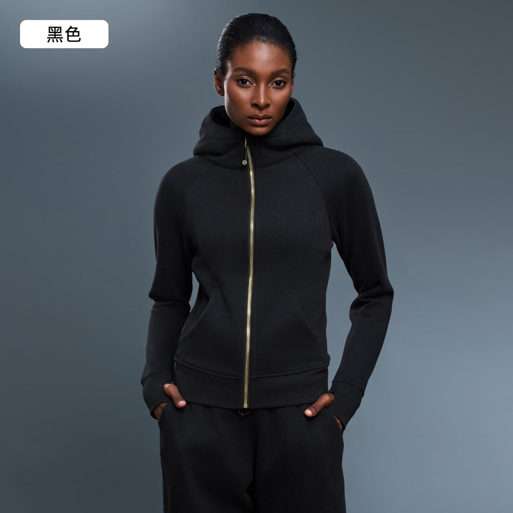 Autumn winter yoga outwearlong sleeves silmslimming looksweatshirtjacketfleece-lined zipper cardigantopsd25132