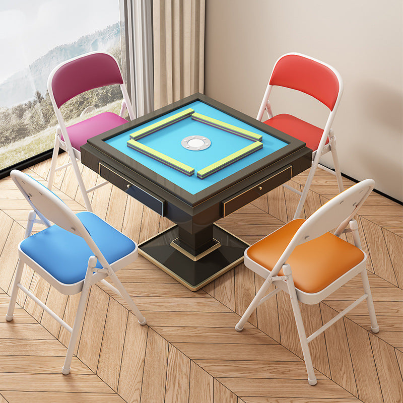 Folding chair - perfect for dorms, student halls, study, home dining, simple portable stool with backrest, computer desk chair