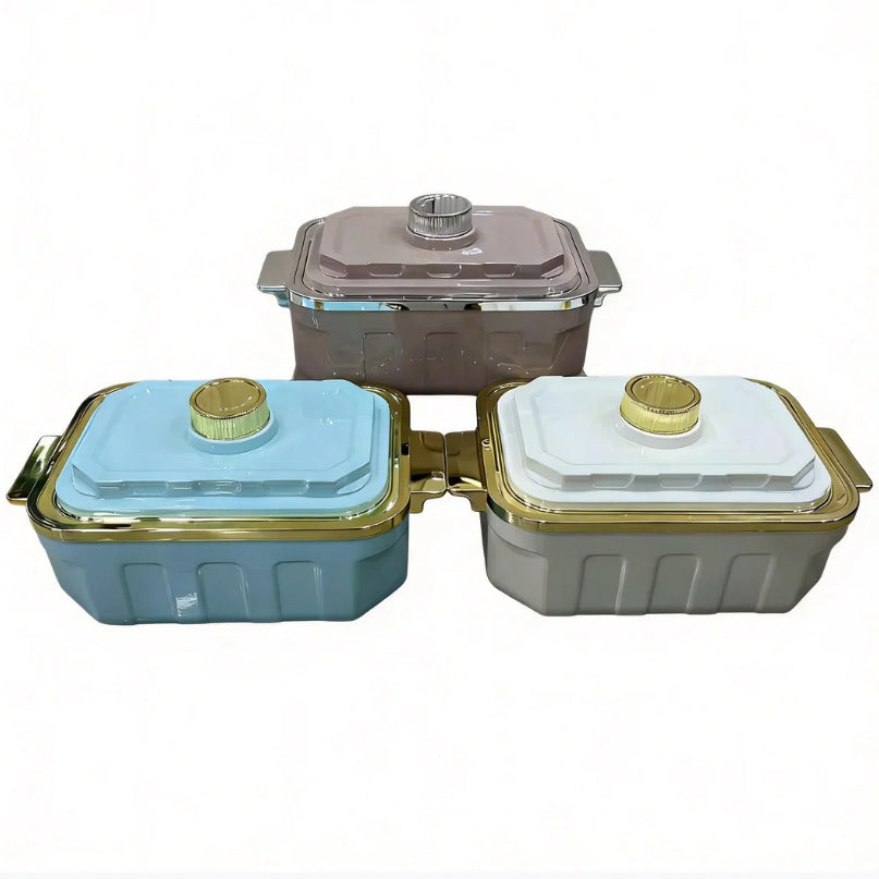 New food warmer new arrivalexport large capacity knob type insulated lunch box 5l-6l insulated tableware 2pcs