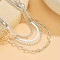 Multi-layered hip-hop necklaces wholesale, cross-border hot-selling, personalized metal punk style, high-end unisex jewelry