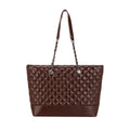 Large capacity retro diamond quilted chain women's bag autumn/winter solid color commuter tote cross-border new small chanel-style shoulder bag