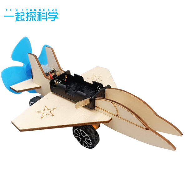 Science and technology small production DIY fighter primary school invention science experimental materials stem education puzzle science and education model