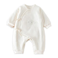 Babibele baby clothes autumn winter new arrival one-piece quilted clothes infant clothes long sleeves side-breasted hairy