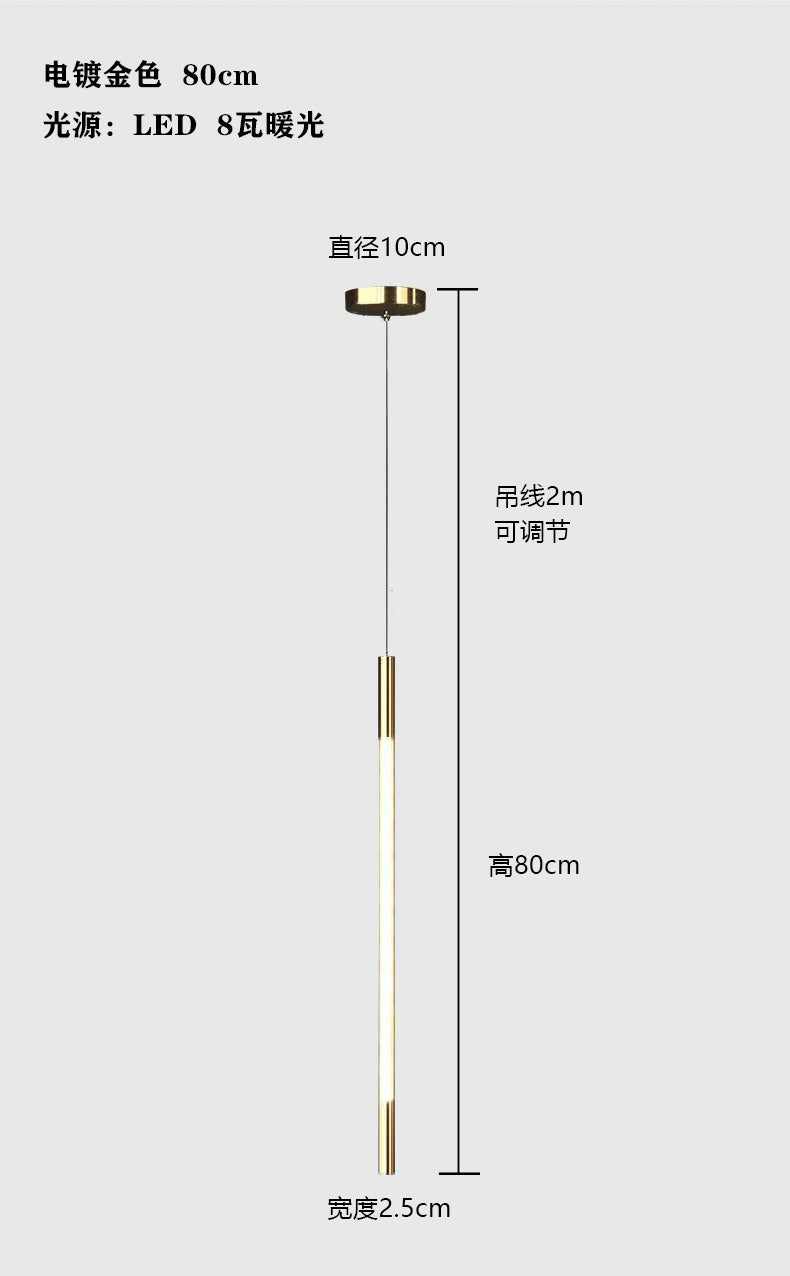 Bedside chandelier light luxury minimalist creative personalized line lighting bedroom study background wall Italian high-end small chandelier