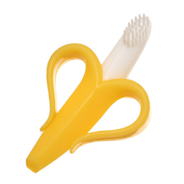 Banana Silicone Toothpaste Baby Toothbrush Suction Cup Silicone Bite Glue Banana Toothpaste Food Grade Bite Le Teeth Grinder