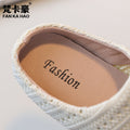 Woven open-toe slides -  summer new arrivals - beach sandals for girls - easy slip-on mules