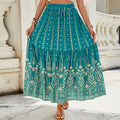cross-border rayon positioning printingpatchwork skirt seaside vacation exotic style large swing beach skirt
