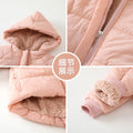 Children's fall and winter outerwear  new fashion baby boys and girls warm tops winter outdoor fleece-lined hooded cotton jackets