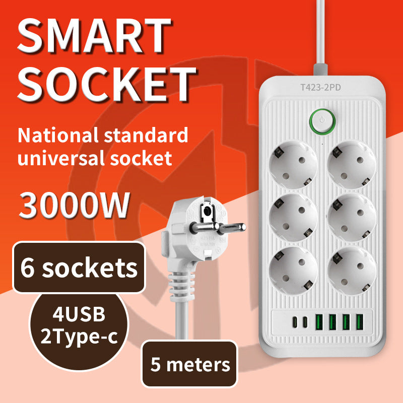 European standard power strip, russian/european power strip, german/korean 16a two-pin european standard home socket, austrian standard
