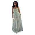 European and american cross-border women's fashion  summer new arrivals: sexy, elegant, fresh, and vacation-ready green bandeau dress