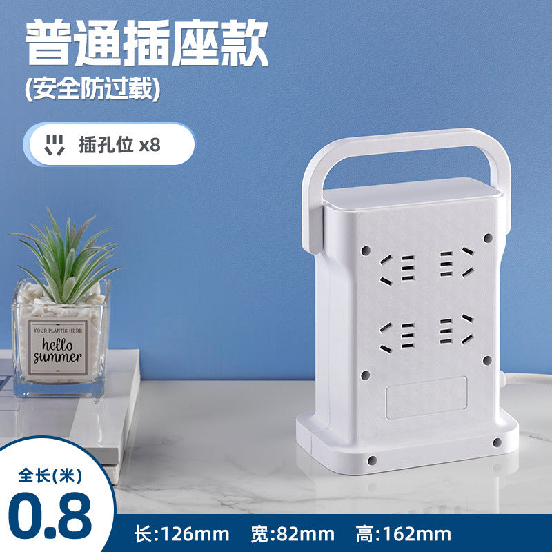 Wireless charging power strip, smart usb fast charging, multi-outlet, multi-function, thickened copper wire, power strip for home, office, and dorm