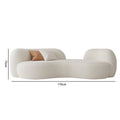 Nordic cream style sofa - modern minimalist living room, small apartment, beauty salon, clothing store reception area fabric sofa