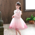 Elsa dress girls new arrivalknittingsweaterkids elsa skirt 3-14 years old dressfall and winter style birthday