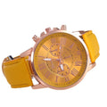 Women's fashion watch with leather strap - multiple strap colors, rose gold quartz watch - cross-border wholesale watch