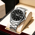 2026 new men's business waterproof watch, stainless steel band, quartz casual watch - cross-border exclusive, ready to ship