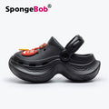Spongebob squarepants thick sole goddess nightclub high heels crocs summer heightened toe beach sandals women's slippers