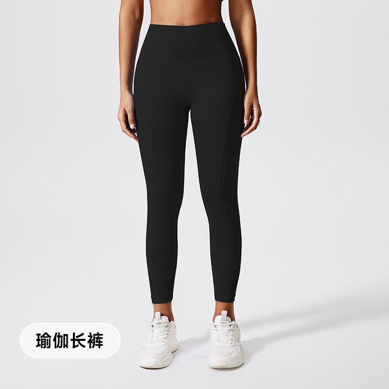 new arrivalcut out yoga clothes suit running outdoor sportswear tight back high waist peach hip fitness clothes