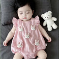 Newborn summer romper: adorable baby girl's bodysuit - super cute, lightweight, and stylish one-piece outfit