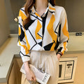 wholesale women's long-sleeved shirts, fashionable women's shirts for spring, summer, and autumn, new cross-border printed designs