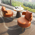 Nordic negotiation table and chair combination sales office reception lounge casual balcony leather single sofa coffee table combination