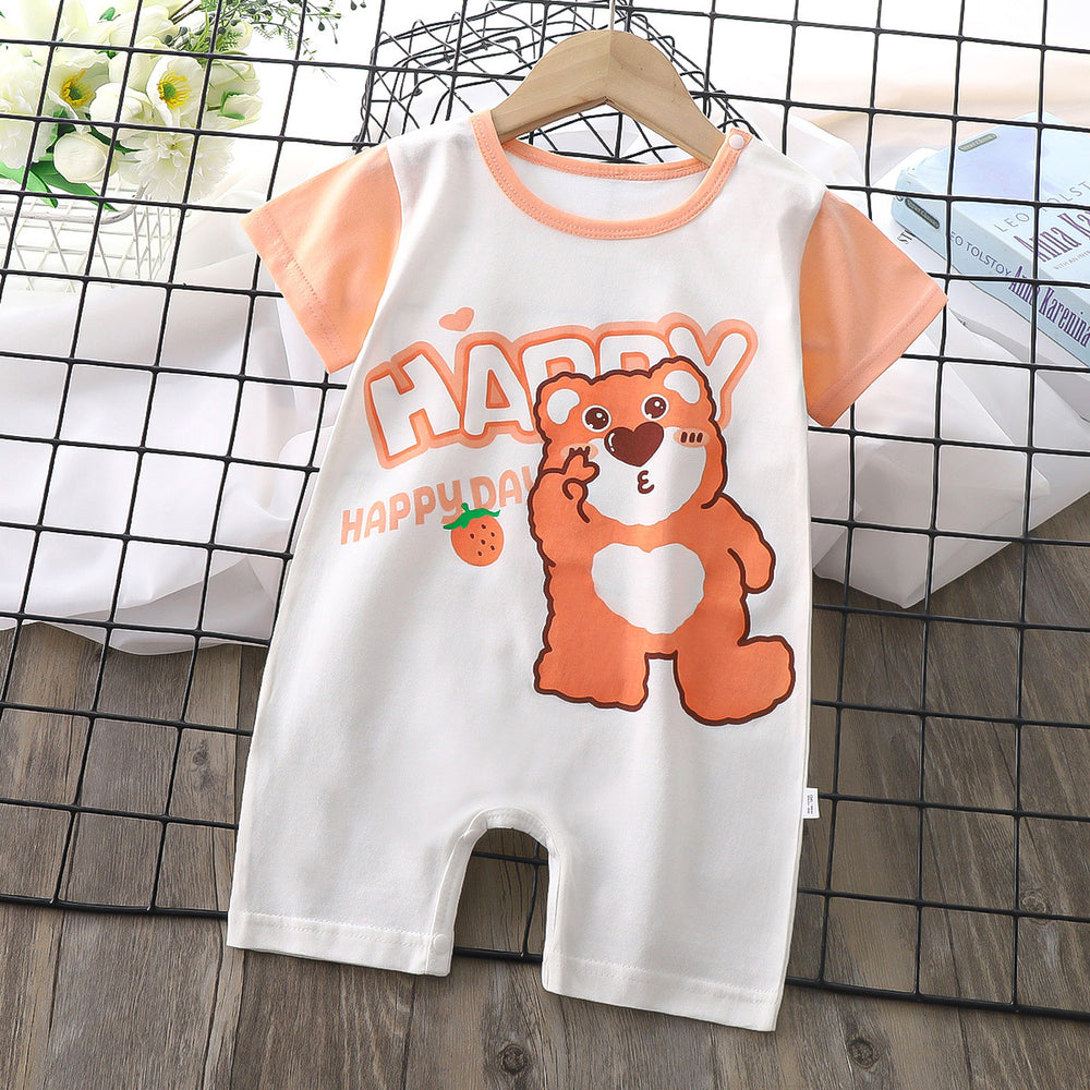 infant romper - new summer collection: korean style, lightweight short-sleeve bodysuit for baby boys and girls