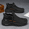 2025 spring new trendy men's anti-slip workwear versatile high-top zip-on slip-on chunky sole casual shoes